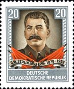 [OOS] DDR #Mi0425 MNH 1954 Mass-Murderer Moustache Enthusiast Stalin Flag [207]