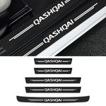 Nissan Qashqai Carbon Fibre Door Sill & Boot Protector Strips 5Pcs UK