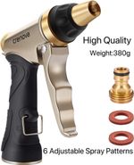 Heavy Duty Metal Hose Pipe Spray gun High Pressure Hose Nozzle 100% Full Brass