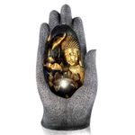 Water Feature Indoor Outdoor LED Fountain Waterfall Garden Decor (Hand Buddha)