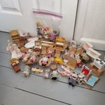 Huge Sylvanian Families Vintage & Modern Figures Job Lot Bundle + Clothes