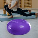 Yoga Ball Pilates Donut Balance Fitness Ball for Workout Home Gymnastic Purple B