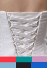 Wedding Gown Satin Corset Lace Up Panel 3pc Set Replacement Kit several Colours 