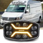 12V FULL LED Driving Roof Spotlight Dual White Amber For Volkswagen Crafter Van