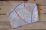 Japanese Silk Obi For Kimono Fukuro Belt Silk Brocade Floral Fans