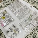 Clear Photopolymer Stamp Set Mixed Sentiments Numbers Flowers Animals Occasions