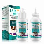 Natural Pet Ear Mite Treatment  Dogs & Cats Kill Ear Mites Infection Cleaner X2 
