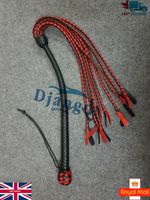 Cat-O-Nine Tails Genuine Premium Leather Braided Flogger Whip 36" Long Bullwhip