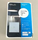 TCP Smart WiFi 1 Gang Touch Wall Light Switch White App & Voice Control