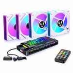 PC Case Cooling Fans ARGB White x1-x10 120mm Symbiote NOVA + RGB Hub Controller