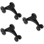 Durable Kids Wiggle Car Replacement Wheels Black Plastic Easy Install