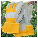 HEAVY DUTY GARDENING GLOVES RIGGER LEATHER CUT & THORN RESISTANT PRUNING SIZE XL