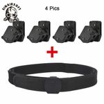 IPSC USPSA Shooting 1.5" Belt + 4Pcs Multi-Angle Speed Pistol Magazine Mag Pouch