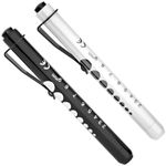 Pen Torch, RISEMART Diagnostic Penlight, 2PCS Reusable LED Pen Light with Pupil