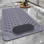 27*14'' Bath Mat Non Slip Shower Mat Large Strong Suction Anti-Mold PVC Mats New