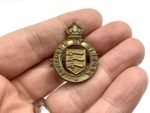 WW1 ESSEX YEOMANRY BRASS COLLAR BADGE WITH SPLIT PIN