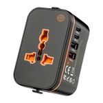 Universal Travel Adapter Worldwide Power Plug 2 USB C 2 USB A Ports EU US UK AU