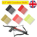 60PCS 6.3 inch Plastic Hunting Crossbow Bolts Arrows for Pistol Mini Crossbow