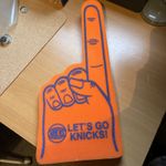NY Knicks NBA No 1 Fan Foam Finger Souvenir 22”