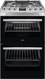 AEG CGX1130ACM 55cm Double Gas Oven With 4 Zone Hob And Grill Function 83L/36L