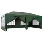 Outsunny 3x6m Garden Pop Up Gazebo Canopy Party Marquee w/ Carry Bag, Green
