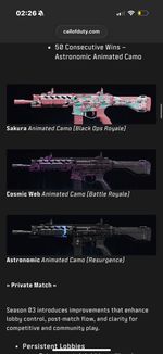 50 WIN STREAK RESURGENCE CAMO - ANIMATED RARE CAMO CALL OF DUTY