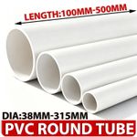 White PVC Round Tube Pipe 100-500mm Long Various Size 38mm-315mm-Durable Plastic