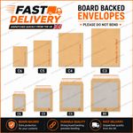 PLEASE DO NOT BEND HARD CARD BOARD BACKED ENVELOPES MANILLA BROWN A3 C4 A4 C5 A5