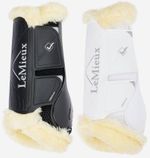LeMieux Motionflex Fleece Edge Dressage Boots Schooling Protection Black/White