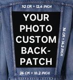 Custom Photo Back Patch – Large Cotton Canvas Patch for Jackets, Vest, Flannels