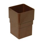 FloPlast 65mm Square Pipe Socket Brown
