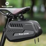 WEST BIKING TPU Mountain Road Bike Hard Shell Rear Tail Seat Saddle Bag 2.7L