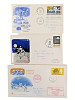 3 First Day Covers Moon Landing 1969 Apollo 11 Stamp Collection