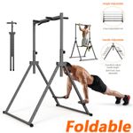 8Levels Adjustable Foldable Power Tower Station Pull Up Bar for Home Gym Workout