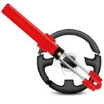 GADLANE Twin Bar Steering Wheel Lock Car Anti-Theft Device Security Red 2 Key