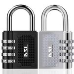 2 Combination Padlock 4 Digit Weatherpro Locker School Gym Shed Luggage Security