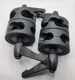 Dual Swivelling Grip Head Angle Tilt Mount Clamp for Boom Arm / Crossbar 2 pack