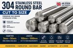 Stainless Steel Round Bar Rod 304 Grade Cut To Size 3mm-50mm Various Lengths