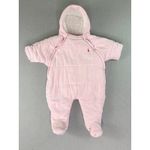 Ralph Lauren Baby Girl 3M Pink Corduroy Hooded Fleece Lined Bunting Snowsuit