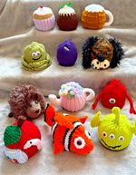 Single Hand knitted Chocolate Orange Cover Over 50 Designs To Choose From