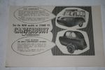 1955 Advert for "Canterbury Sidecars" for Motorcycles Vintage Original Print Ad