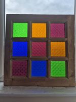 RENOVATED: Superb  Victorian Aesthetic Movement Stained Glass Window Panel
