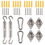 Sun Shade Sail Stainless Fixing Fitting Kit Garden Patio Awning Canopy Accessory