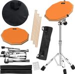 Slint 12 Inch Double Sided Drum Practice Pad & Snare Stand Fun Gifts for Drummer