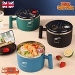 Stainless Steel Bowl With Lid For Instant Noodles Sealed And Portable Drain Bowl