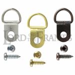 Nickel Brass Bronze Small D Rings Optional Screws Picture Framing Frame Hanging