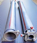 Gate springs/torsion springs ø50x6.5x868-1120mm 1 pair left/right with fixed & tensioning head