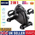Mini Exercise Bike Pedal Exerciser Arm Leg Cycle Machine Adjustable Resistance