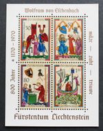 Liechtenstein MiNr. 527-530 Block 8 Mint** (Lie 527-30 Bl.8)