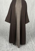 Bown Textured Open Abaya Size 52  - Ramadan, Eid, Islamic Clothing, Umrah, Hajj